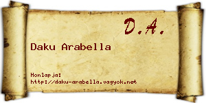 Daku Arabella névjegykártya